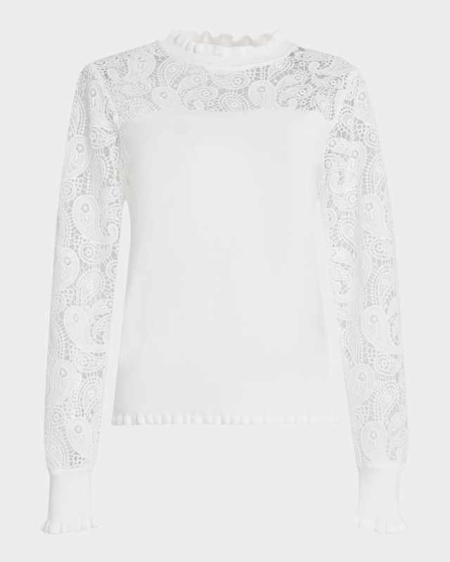 The Felicity Crochet Lace Sweater